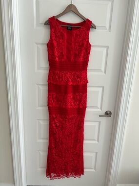 Jax Red Lace Maxi Dress Size 6